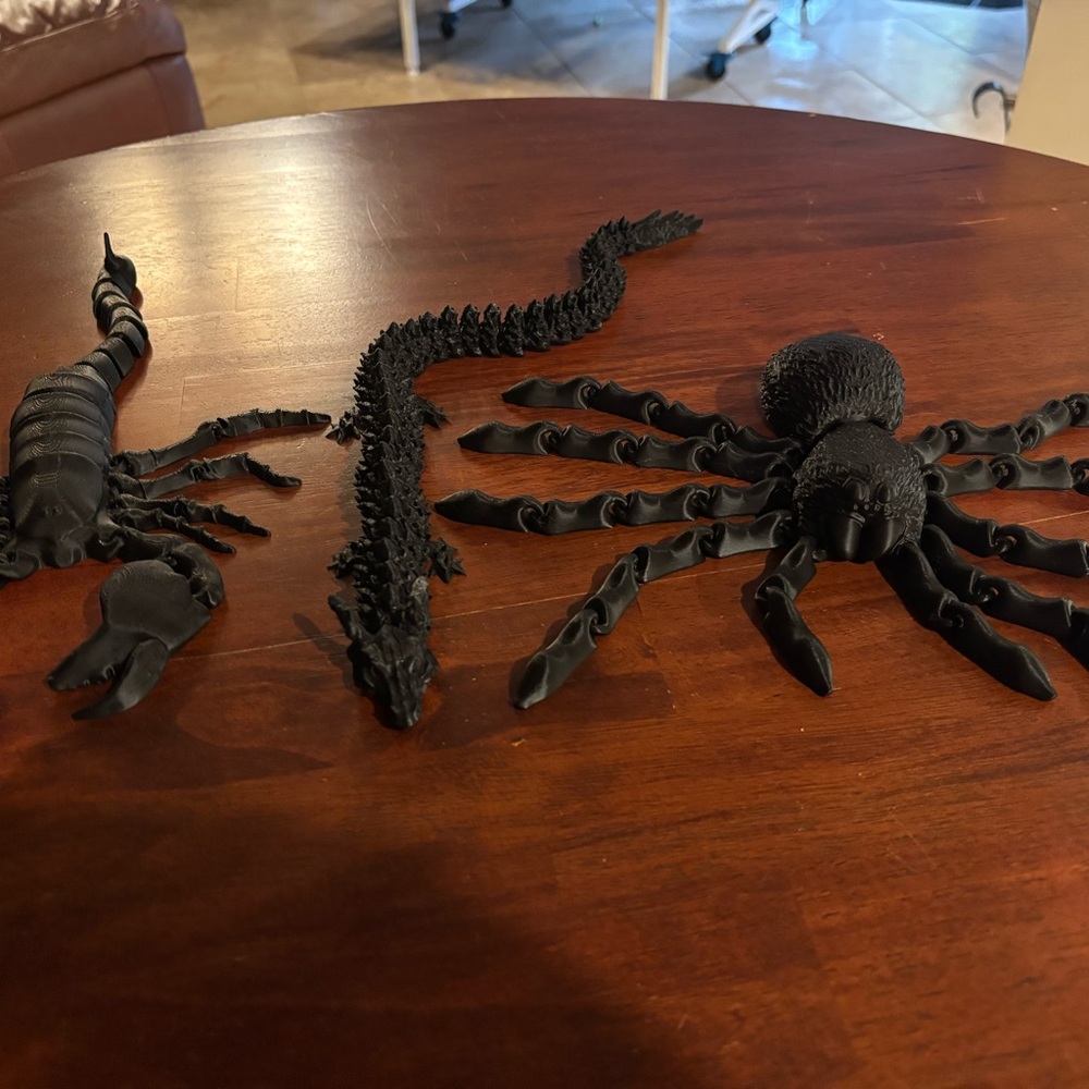 Large 3D Articulated Dragon, Spider & Scorpion